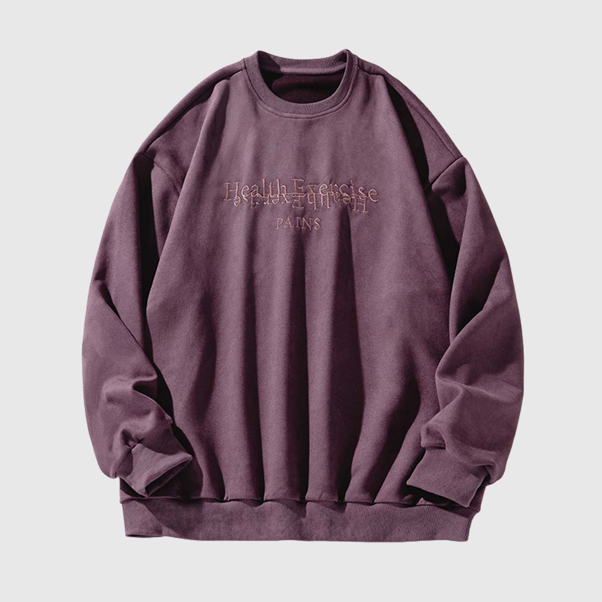 Embroidered Velvet Oversized Sweatshirt