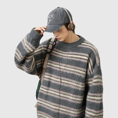 Japanese Striped Knit Sweater