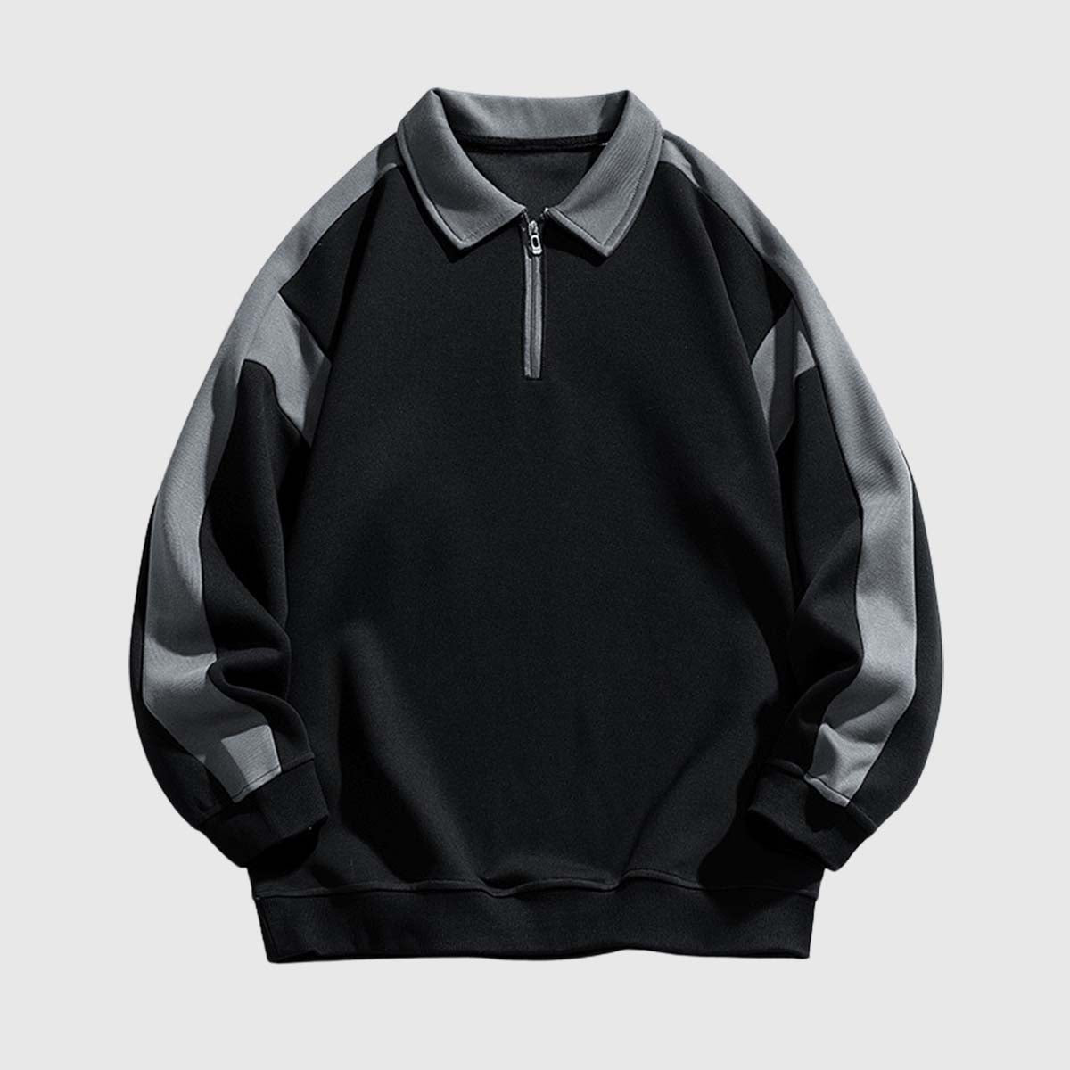 Colorblock Quarter-Zip Sweatshirt