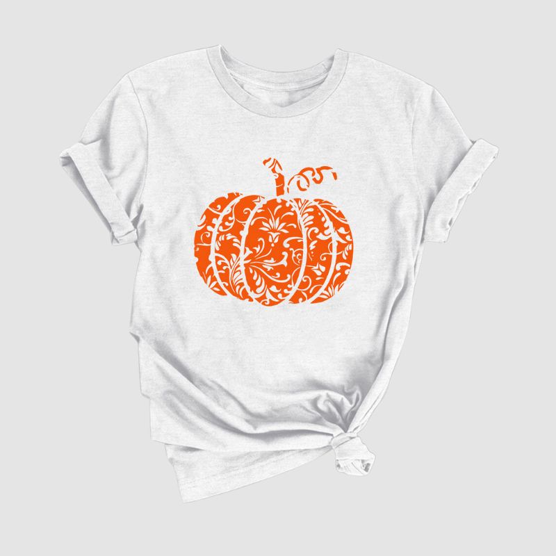 Halloween Pumpkin Pattern Printed Tee