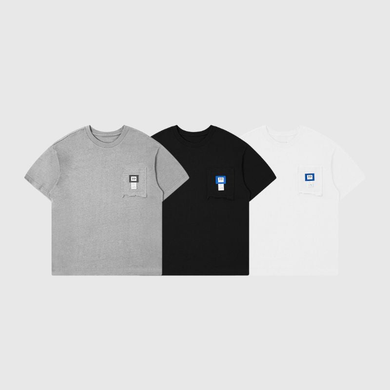 Simple Irregular Pocket Tee