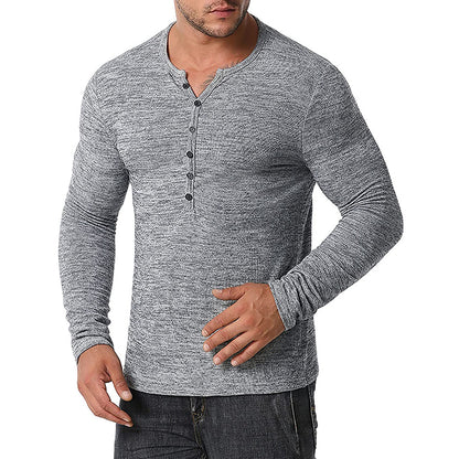 Men Casual Soft Cotton Waffle Knit Soft Sweater