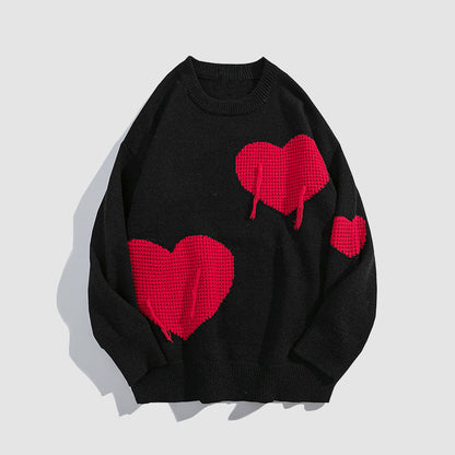 Three Heart Pattern Sweater