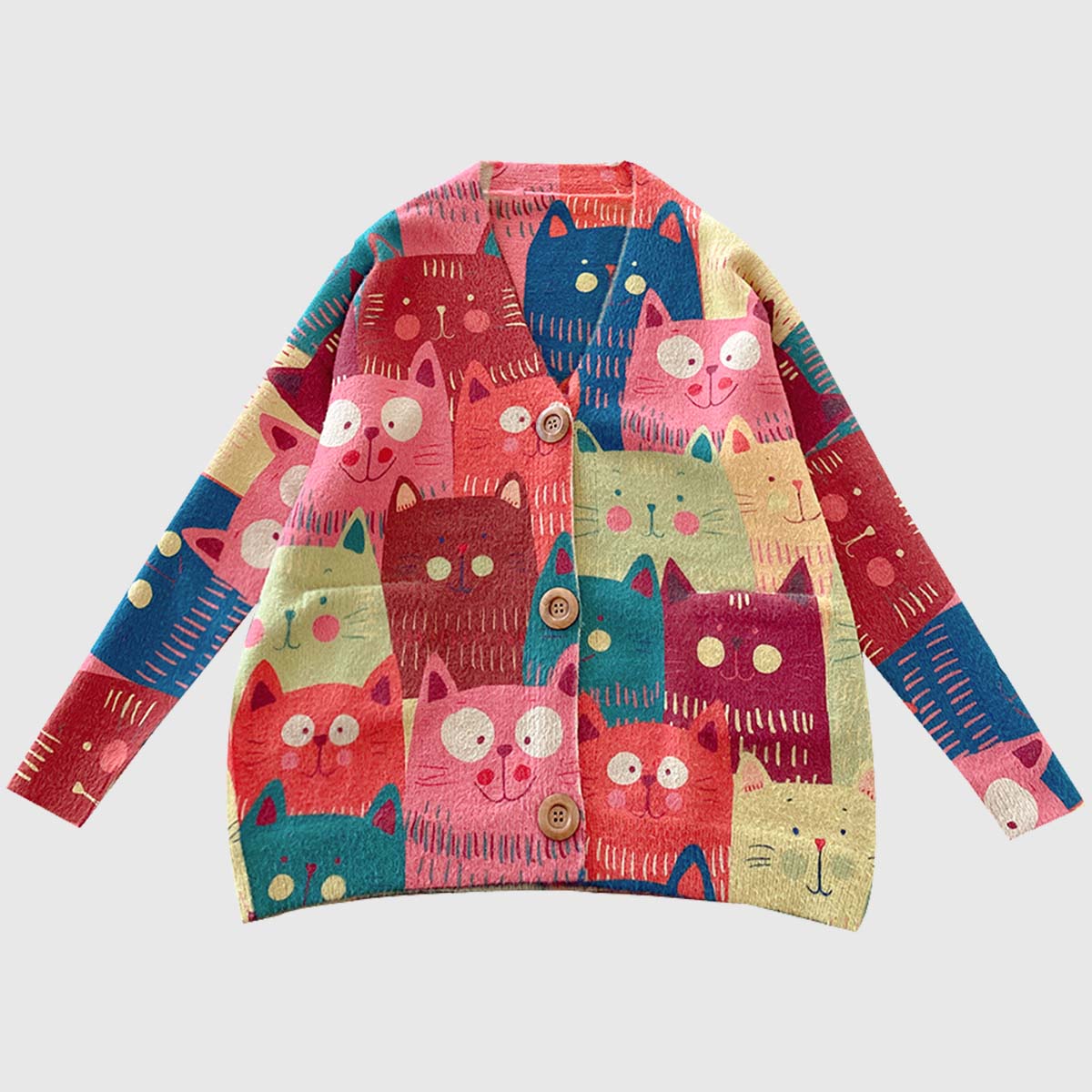 Cartoon Cat Cardigan