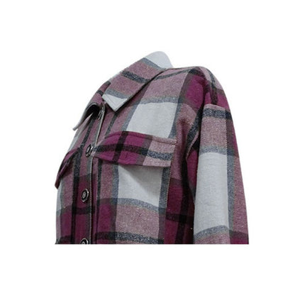 Woolen Plaid Long Shirts