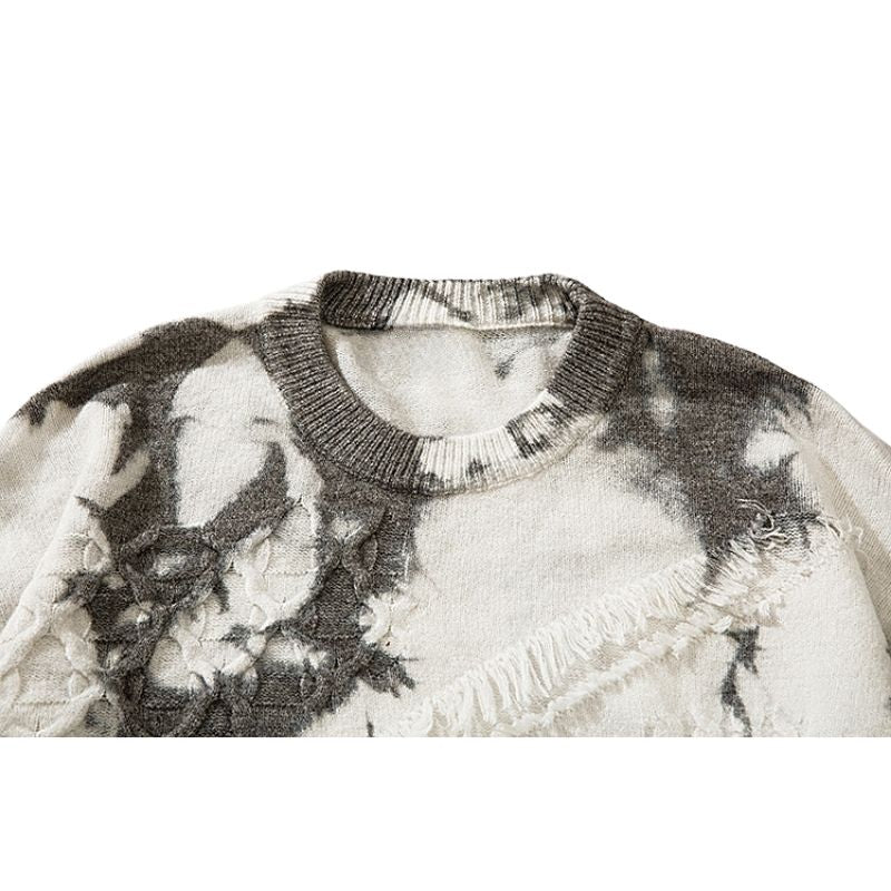 Vintage Tie-Dye Jacquard Pullover