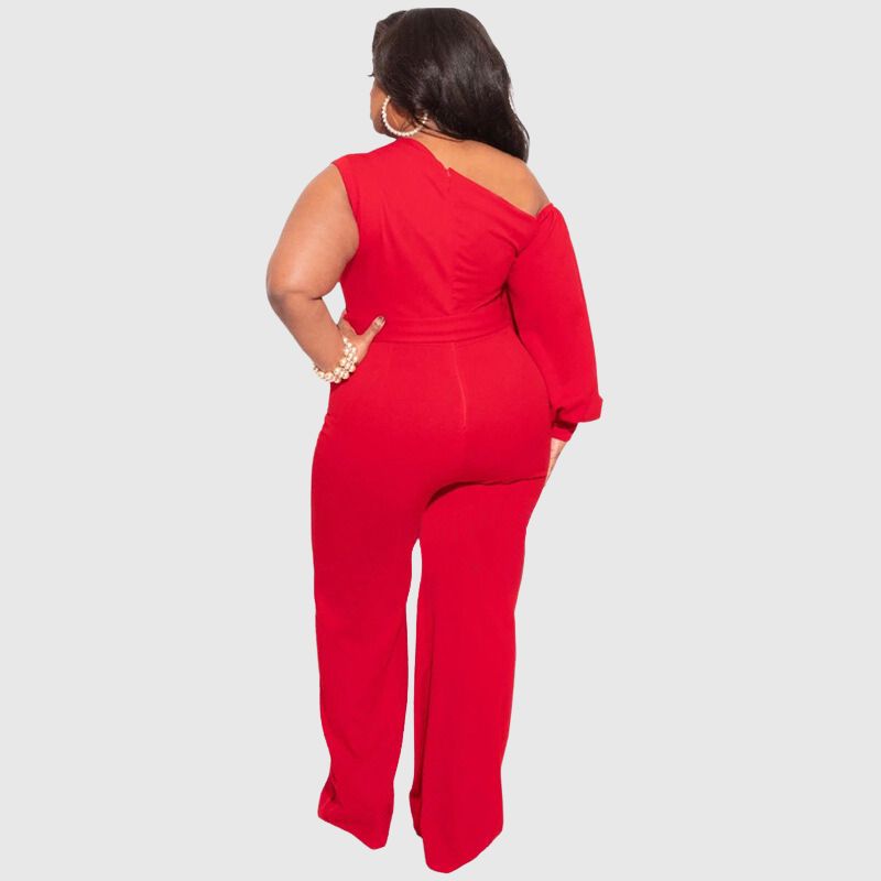 Plus Size High Waist Wide Leg Jumpsuits