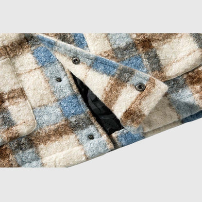 Plaid Sherpa Fleece Coats