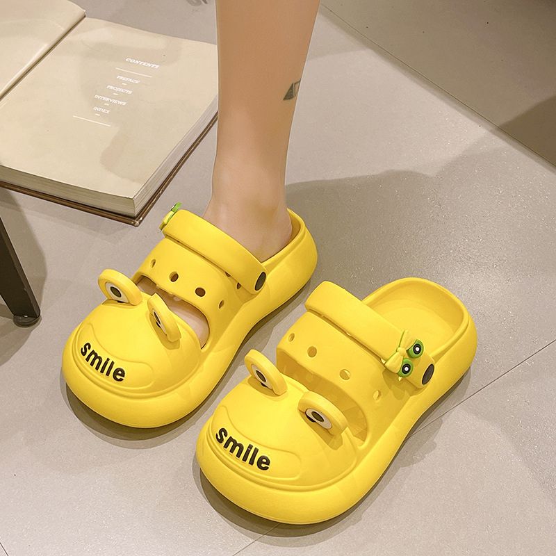 Cute Frog Platform Slippers