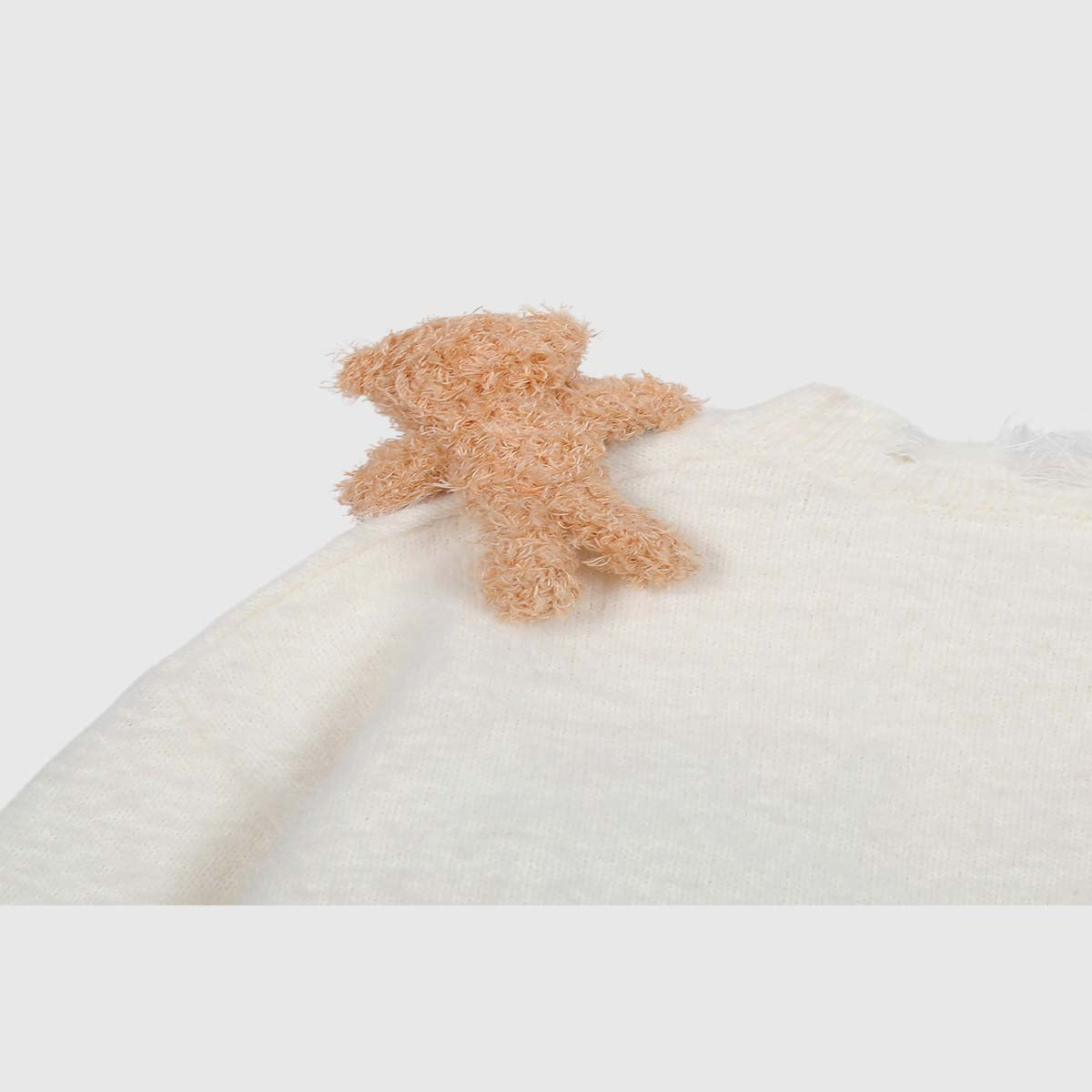 Detachable Bear Knit Sweater