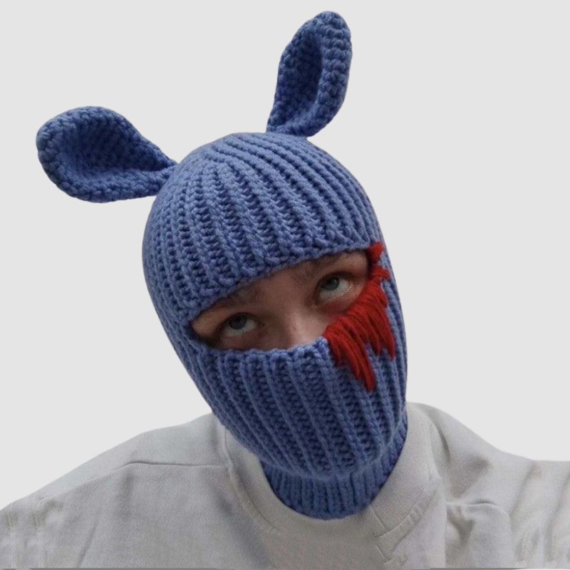 Knitted Bunny Ears Design Beanie