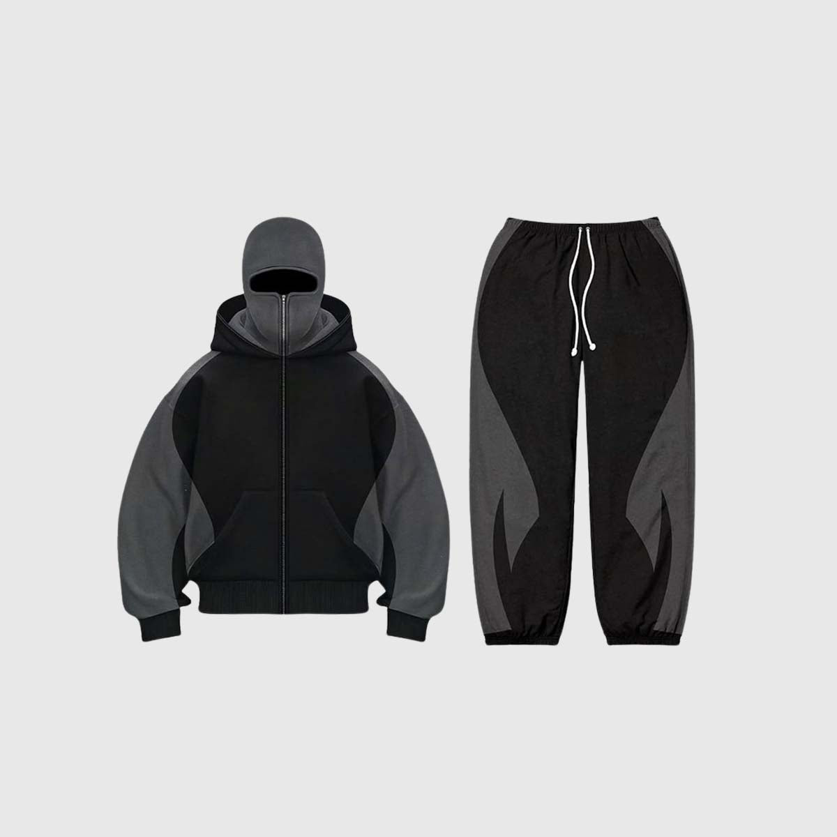 Y2K Colorblock Hoodie & Pants Set