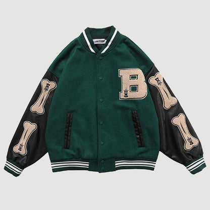 Vintage Printed Baseball Jacket