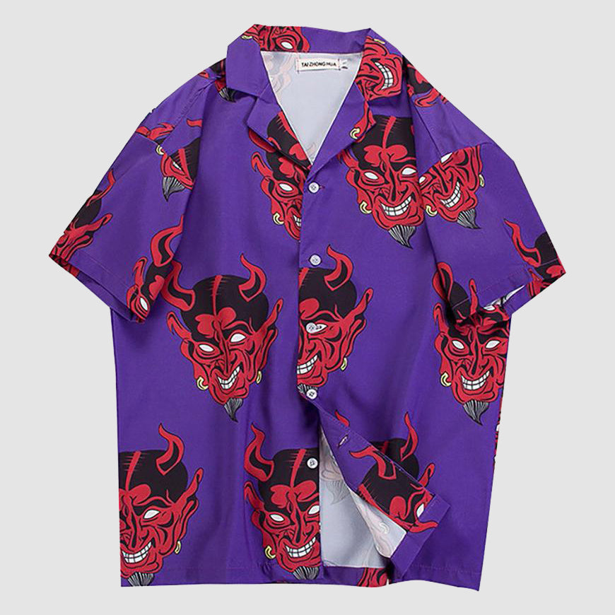 Devil Print Summer Shirt