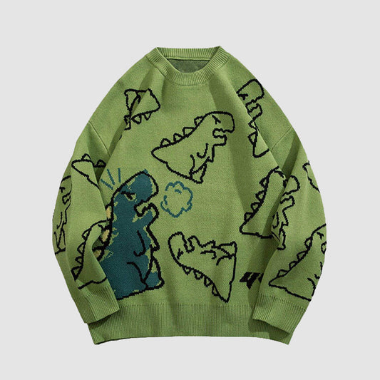 Dinosaur Printed Sweater