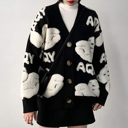 Cartoon Sheep Cardigan Sweater