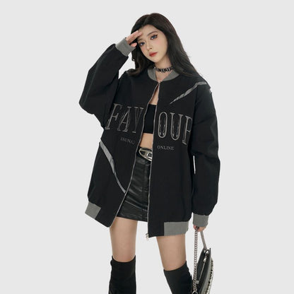 Contrast Baseball Jacket