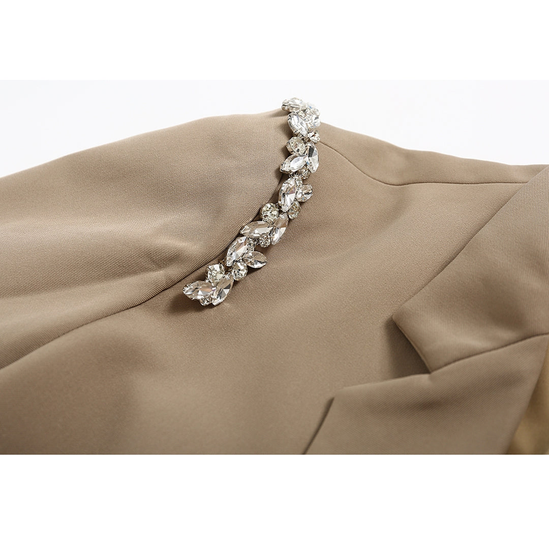 Diamond Shoulder Design Plain Blazer