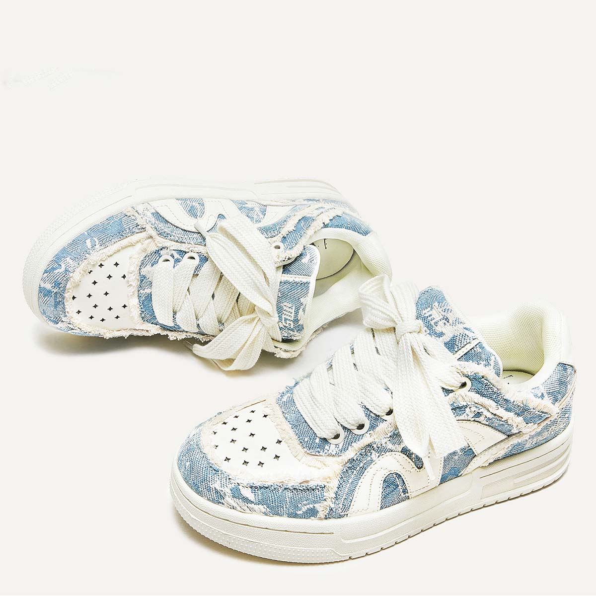 Denim Patchwork Sneakers