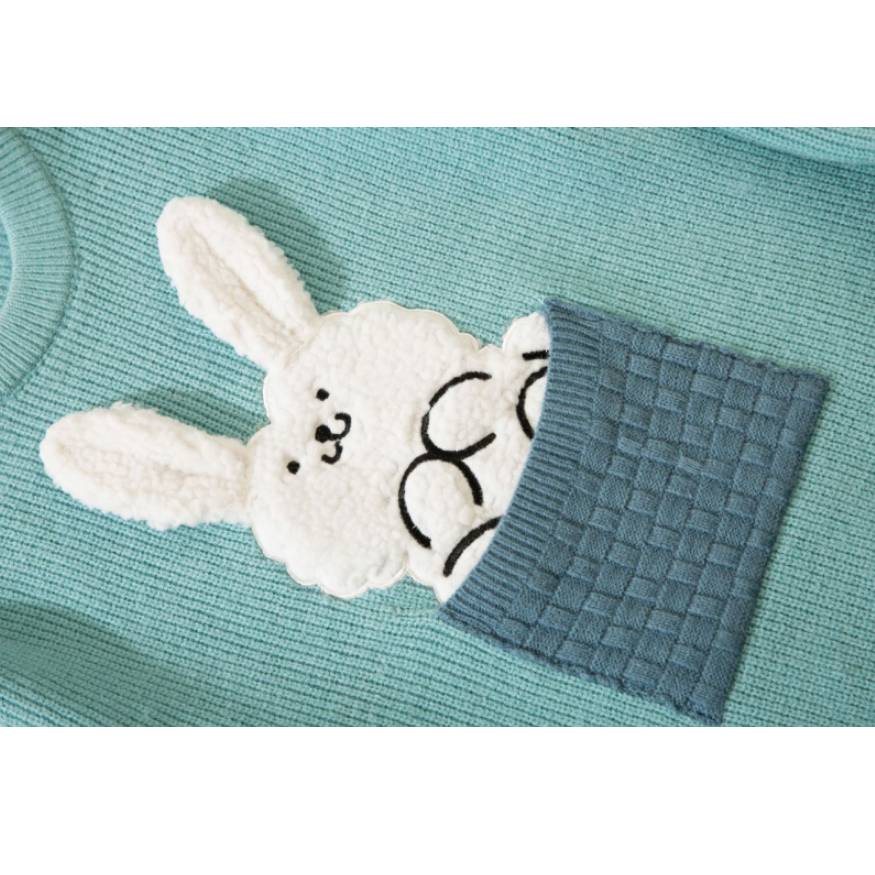 Cute Pocket Rabbit Knit Sweater