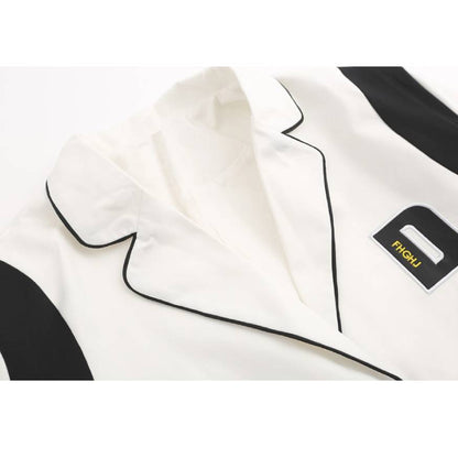 Color Block "D" Letter Trim Blazer