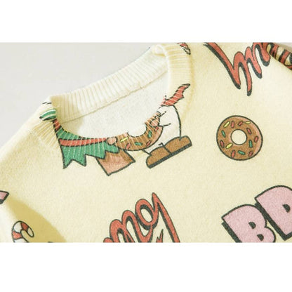 Snowman & Tree Pattern Sweater