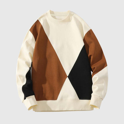 Geometric Patchwork Sweatshirt