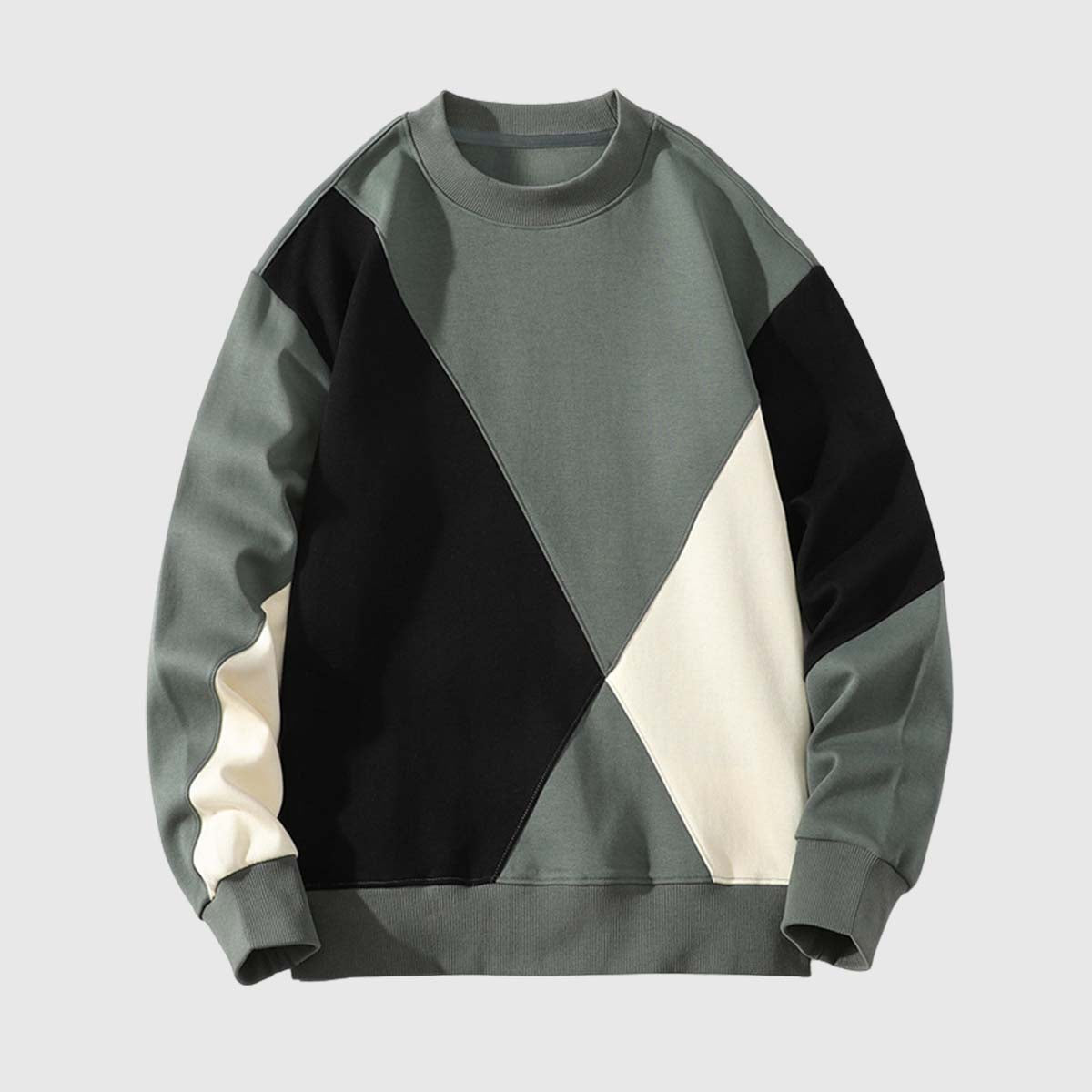 Geometric Patchwork Sweatshirt