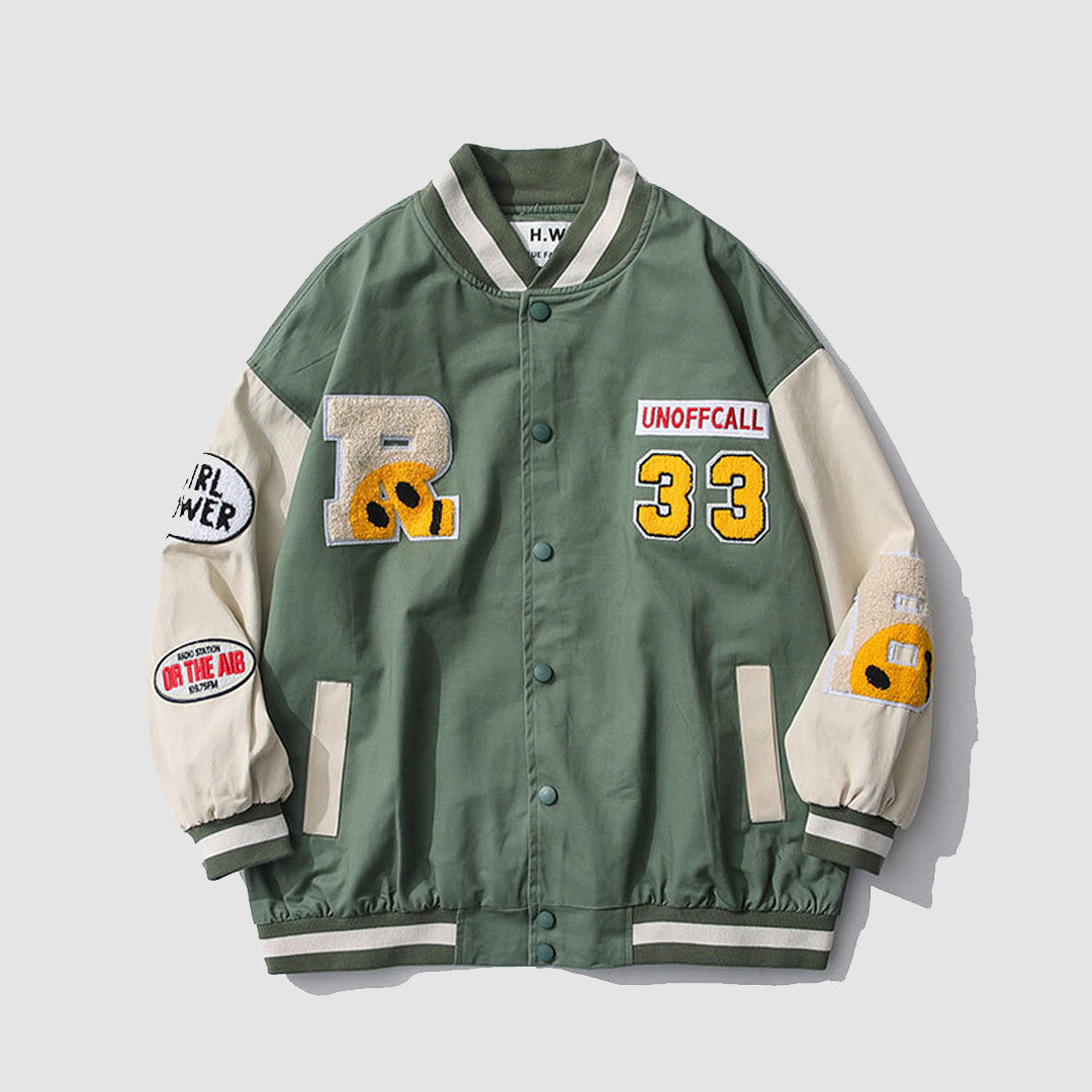 Street Patch Baseball Jacket