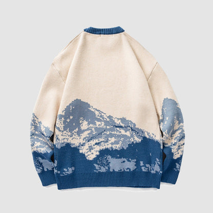 Mountain Pattern Knitted Sweater