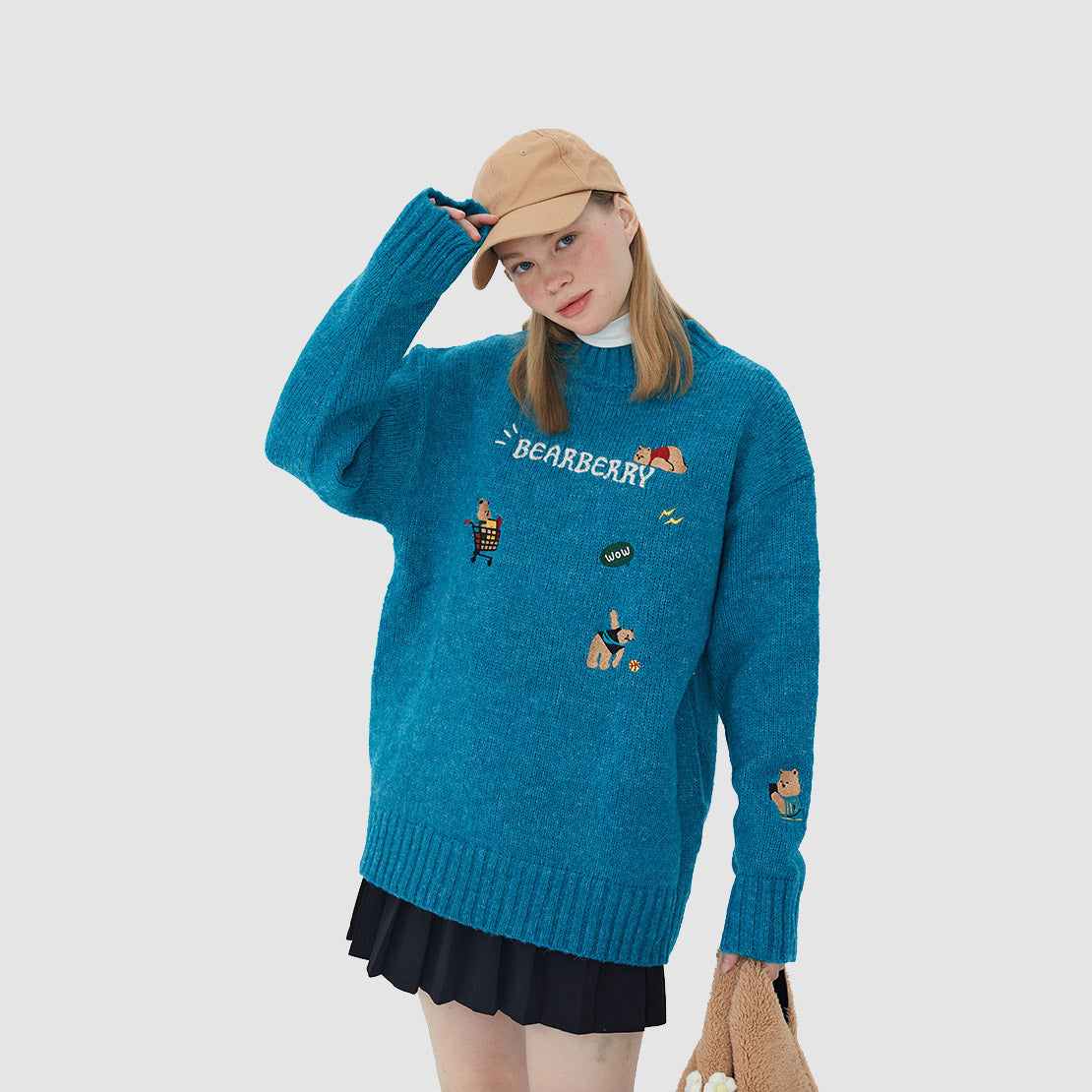 Embroidered Bear Sweater