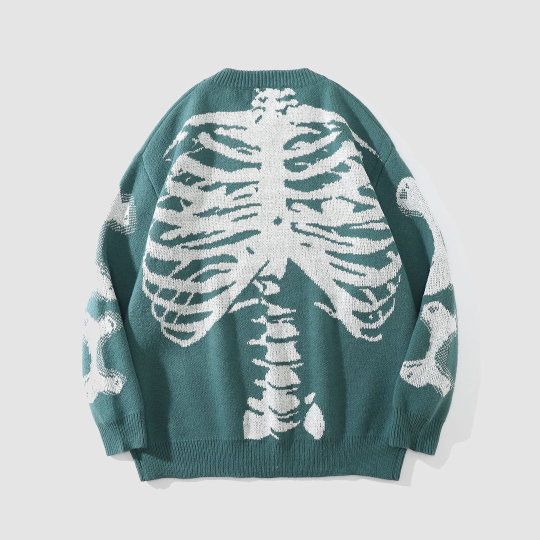 Skeleton Print Sweater