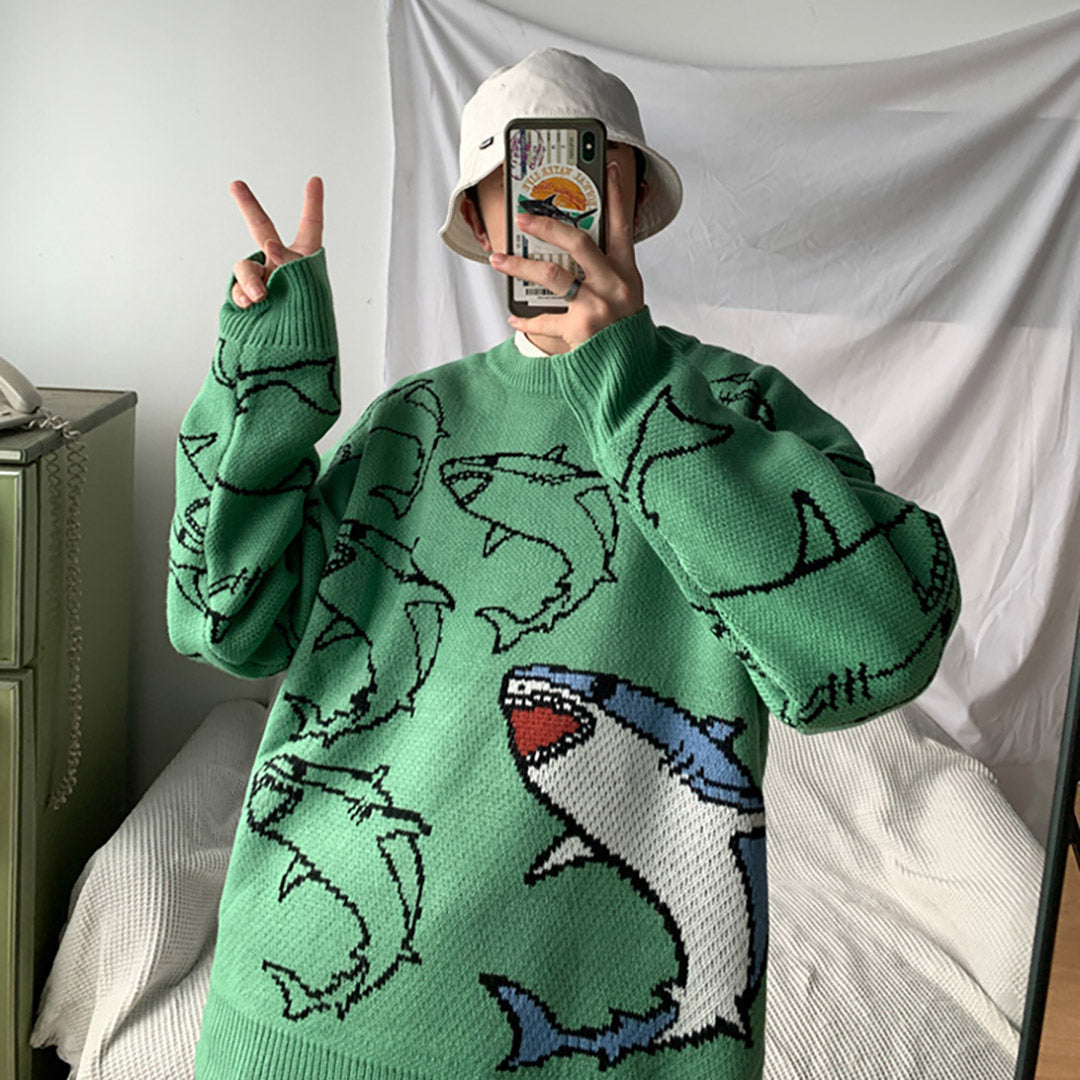 Fantasy Shark Knit Sweater