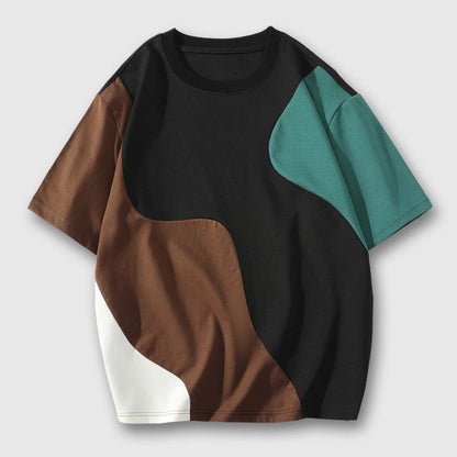 Colorblock Casual Loose T-Shirt