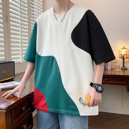 Colorblock Casual Loose T-Shirt